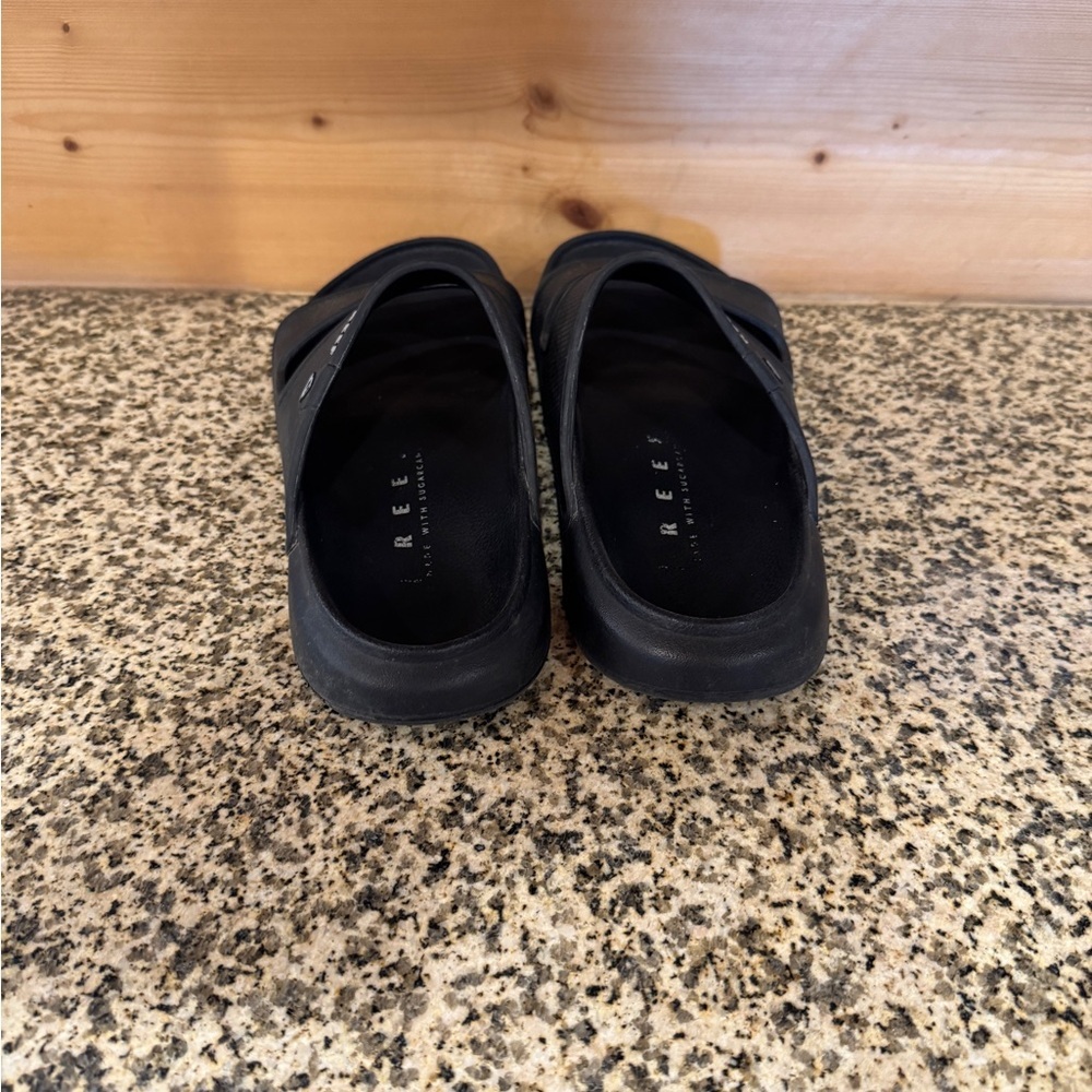 Reef Black PVC‎ Free Slides Sandals Slip On M7 Made With Sugarcalle - Picture 3 of 7